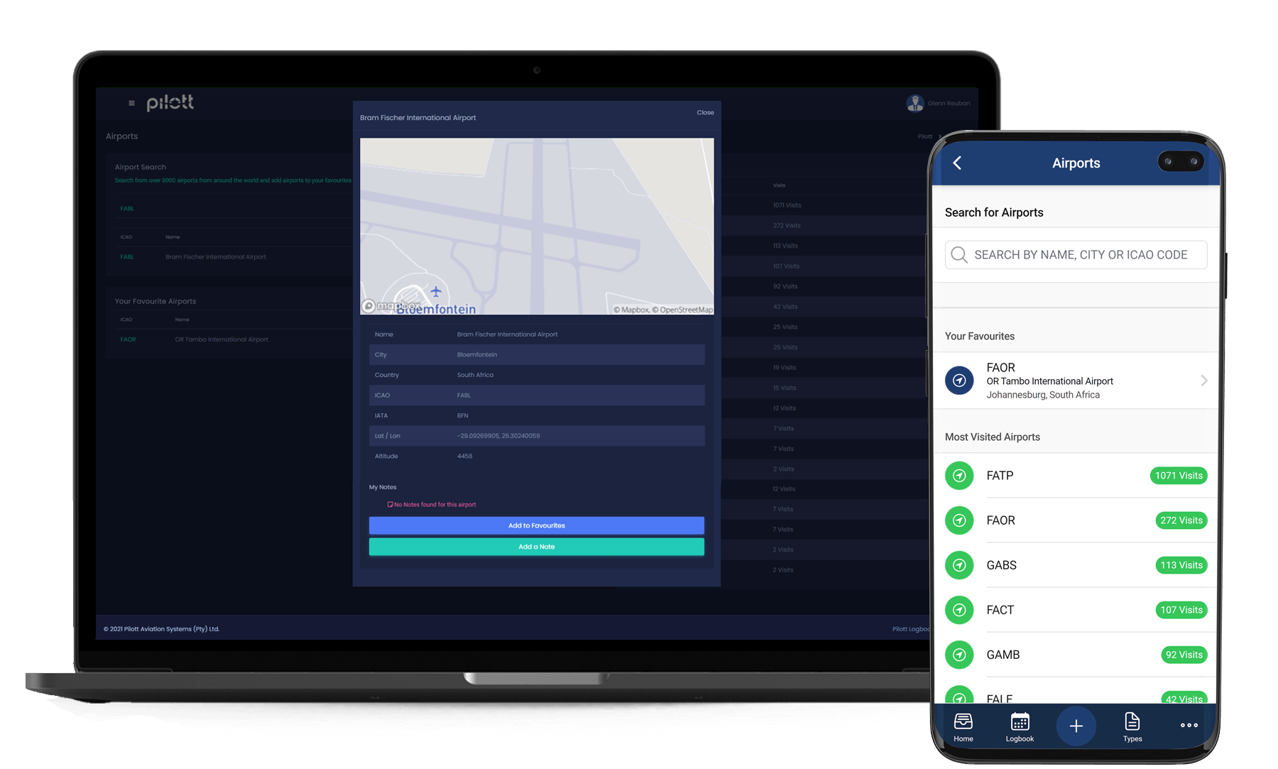 SACAA and EASA Electronic Logbook entry Pilott Aviation