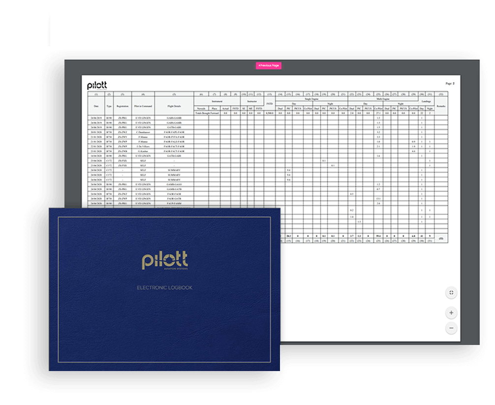 SACAA Electronic Logbook Printing Pilott Aviation