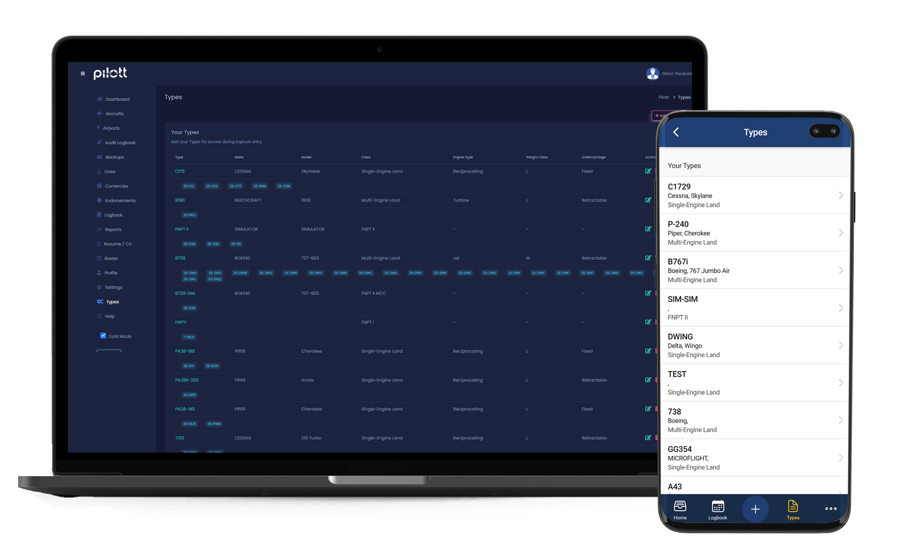 SACAA Electronic Logbook Summaries Pilott Aviation